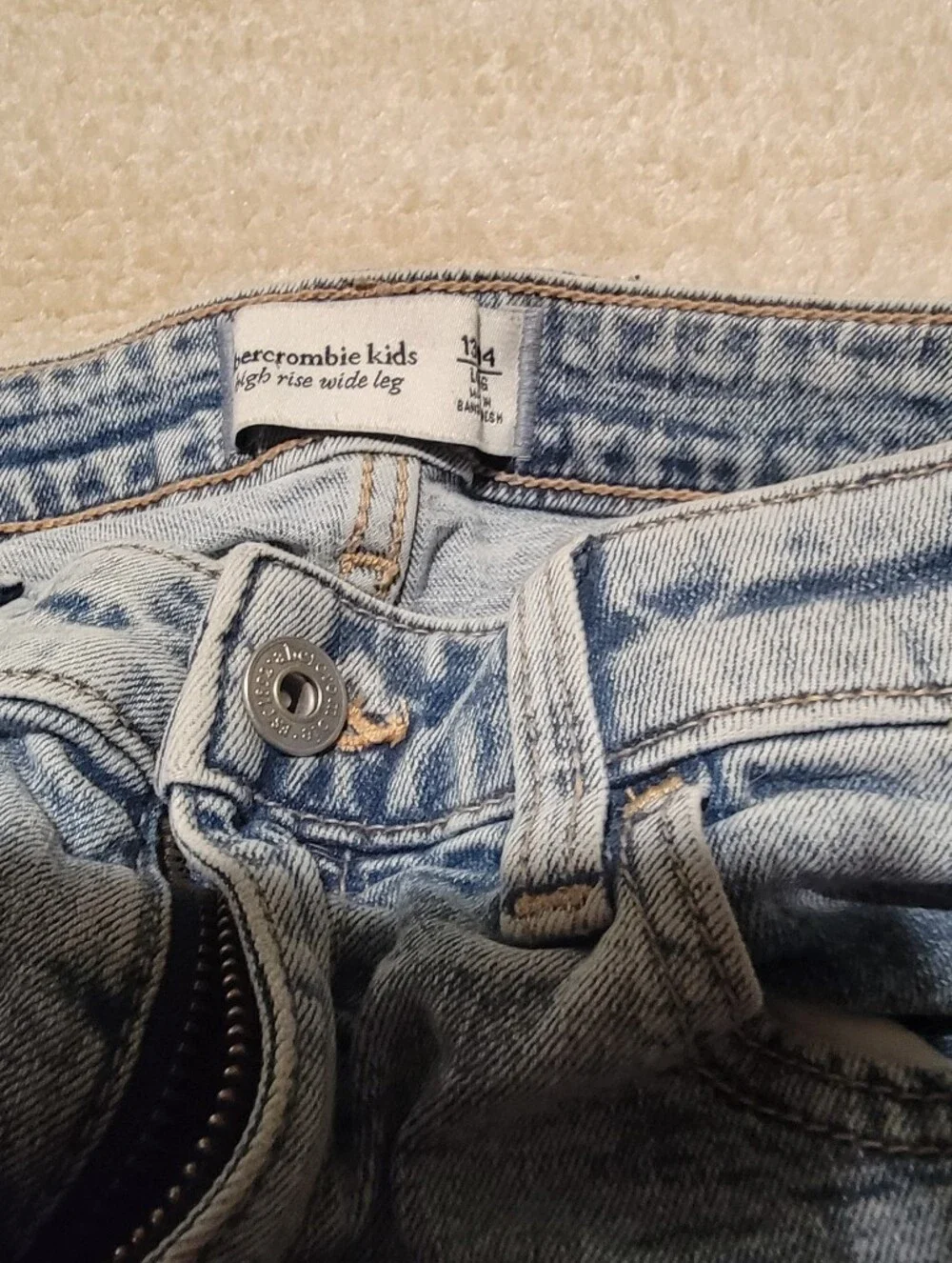 Abercrombie kids High Rise Wide Leg Jeans